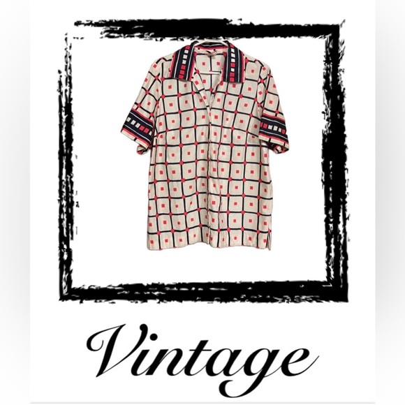 Ample Joy Vintage Button Down Blouse - Picture 6 of 6